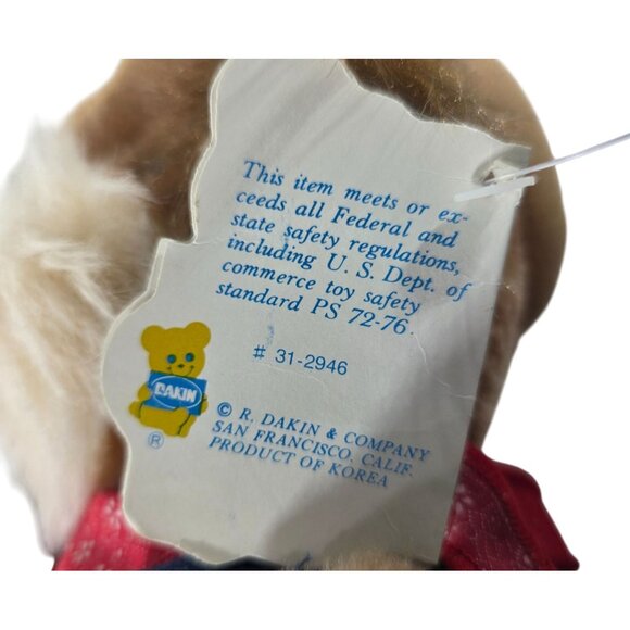 Dakin Nature Babies Paw Dawg Cowboy Teddy Bear Plush Toy hat bandana vest dog - Picture 2 of 9